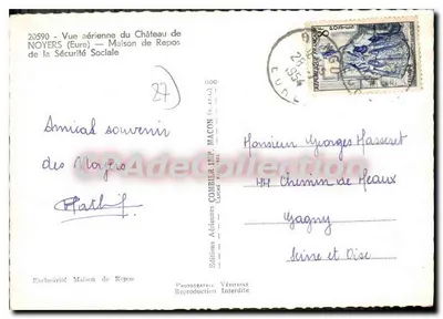 Noyers (Eure) — Castelo da Segurança Social — Éditions Aériennes Combiér — Verso
