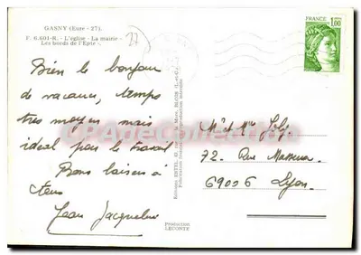 GASNY — Katedra, ratusz, brzeg rzeki Eppte — Wydawnictwo ESTEL — Rewers