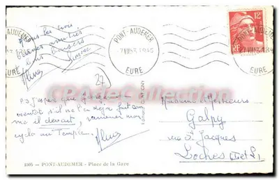 Pont-Audemer — Plac Gare — Édition Clat Gny — Rewers