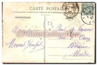 VERNON - Het Kasteel van Bizy — uitgever Petit, 48 Rue Carnot — Achterkant