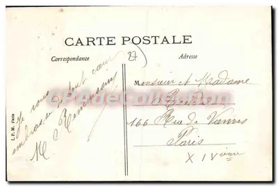 Louvières — Zamek St-Hilaire — Stara pocztówka z kolekcji — Rewers