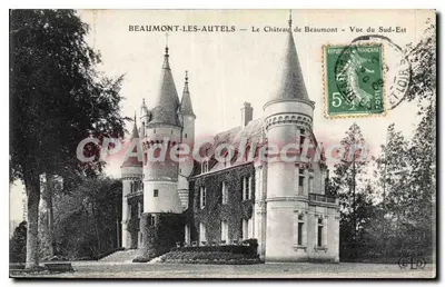Beaumont-lès-Autels — O Castelo de Beaumont — Vista do Sudeste — Editor E.D. (verso)