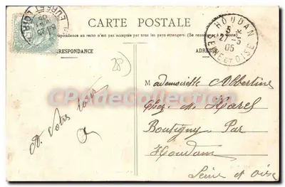 Brzegi rzeki Eure przy Zameku Renancourt — Villemieux — Ch. Foucault, wyd., Dreux, nr 28 — Rewers