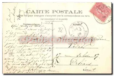 Châteaudun - Via della Cuirasserie — vista con torre e tetti — L.P. 20 — Verso