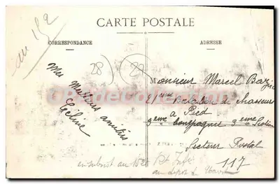 Dreux - Kasern van het 101e van de Lijn — Ch. Foucault, uitg., Dreux, n°17 — Achterkant