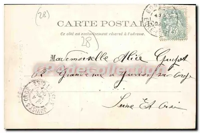 Bonneval — Katedra (fasada wschodnia) — Imp. Laussot, Châteaudun — Rewers