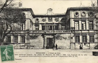 Beauchâtre — L'Hôtel de Ville — éditeur C. M. et timbre 5c