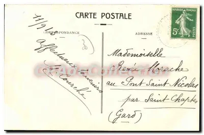 Saint-André de Valborgne (Gard) — Região dos Fares e do Semoutant — editor desconhecido — Verso