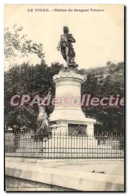 Le Vigan — Estátua do Sargento Triaire — Ch. Bernheim, fot.-edit., n° 1