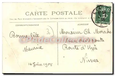 Nîmes — O Boulevard Victor-Hugo — LR. — N° 891 — Verso