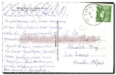 Torre da Relógio — Saint-Jean-du-Gard — Edição S. F. - 157 — Verso