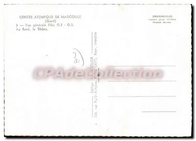 Centrum Atomowe Marcoule — Ogólny widok reaktorów G.2 - G.3 — Arlix — Rewers