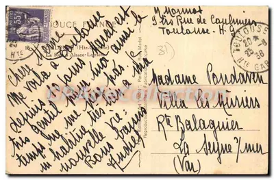 Rue de la République em Toulouse — vista de rua com trem — editor Paris, n°761 — Verso