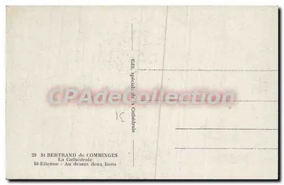 Sint Bertrand van Comminges — De Kathedraal — Boven twee leeuwen — Achterkant