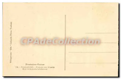 Fachada do Museu — Rue d'Alsace-Lorraine — Editor Hélio, n° 48 — Verso