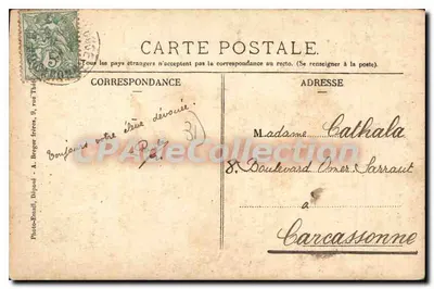 Toulouse — O Monumento Armand Sylvestre no Jardim das Plantas — Au Rêve du Collectionneur — Verso