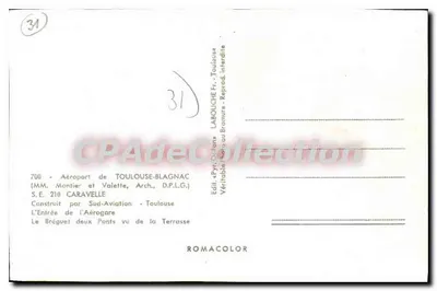 Toulouse-Blagnac - Aeroporto - Vista geral e aviões — Verso