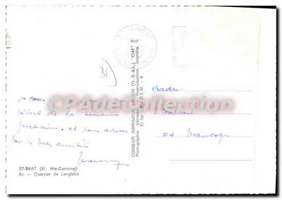 St-Beat (31) - Wijk Langlade — Combiér Imprimeur Maçon, uitgever 'CIM' — Achterkant