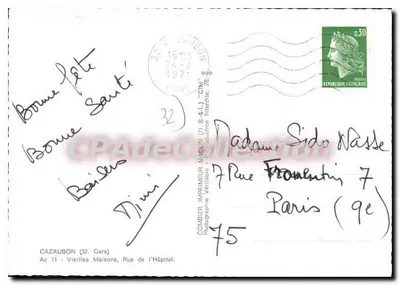 Stare domy — Cazaubon (32) — Combier Imprimeur — Rewers