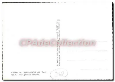 Zamek w Larressingle — ogólna widok z powietrza — Combiér Imp. MACCN (71) S-et-L — Rewers