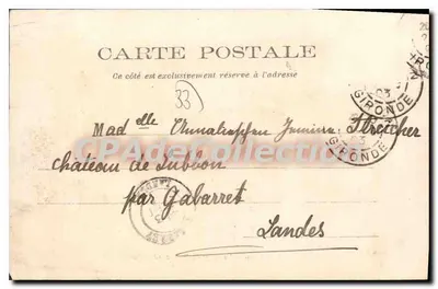 Arcachon — La Playa del Boulevard de l'Océan — Colección V Faure — Reverso