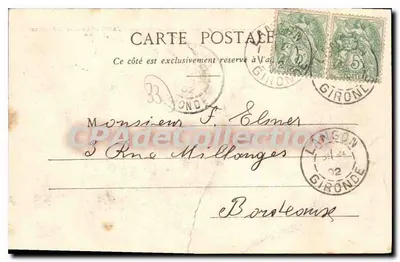 Cadillac-sur-Garonne — Portal do Morza (XIV wiek) — Henry Guillier, DL 42 bis i 44, rue Fonneuve — Rewers