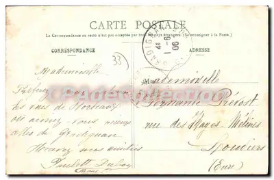 Gradignan — Antigo mosteiro de Cayac — Imp. Ad. Welck, Saint-Dié, N° 3865 — Verso