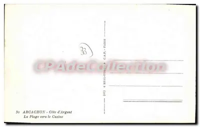 Arcachon - Côte d'Argent — Plaża w kierunku kasyna — C.A.P. - Paryż — Rewers