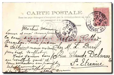 Arcachon — O Canhão do Moulleau — Coleção V. Faure — Verso