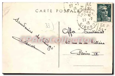 Taussat-les-Bains (Gironde) — Widok na basen Arcachon — Courrier Imp. Mason — Rewers