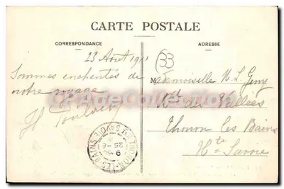 Arcachon (Gironde) - Kasyno Deganne, widok z plaży - Marcel Delbouy, fototyp, Berdeaux, nr 87 — Rewers