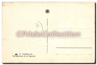 Verdelais — Vista geral e o Vignoble — CI. DES ARTS PHOTOMECHANIQUES, PARIS — Verso