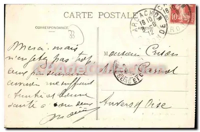 Arcachon (Gironde) — Hotel Pocztowy i Telegraficzny — Marcel Delbouy, fototypia, Bordeaux, nr 80 — Rewers