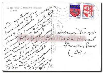 O Porto de Gijon-Mestras — Gironde — editor Elcé, n° 520 — Verso