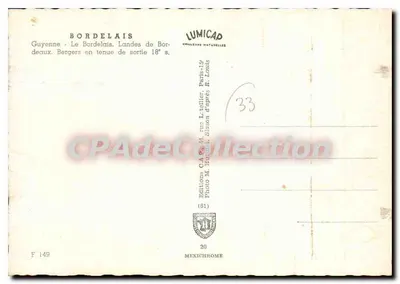 Bordelais — Pasterze w strojach wyjściowych XVIII wieku — Éditions LUMICAP — Rewers