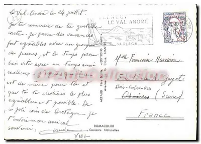 Le Val-André — Recuerdo de Le Val-André — Ediciones Gaby, Nantes — Reverso