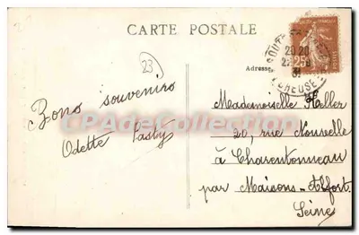 La Scuterraine (Creuse) — Wieża Bridliers — Stara pocztówka de Collection — Rewers