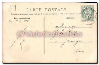 La Souterraine - A Igreja — editor B. F. Paris, n° 17 — Verso