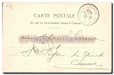 Rovine sulla Sédelle a Crozant (Creuse) — A. de Nucas, edit., Garet — n°70 — Verso