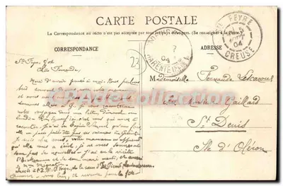 Ahun (Creuse) - Rua dos Calçados — A. de Nassac, editor, Guéret, n° 341 — Verso