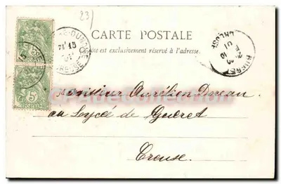 Widok z Anzême blisko Guéret (Creuse) — Brussière Lunoise — A. de Nussac, wydawca, Guéret — Rewers