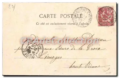 Donjon Dauge, Ladapeyre obok Guéret — A. de Nussac, wyd. Guéret, nr 36 — Rewers