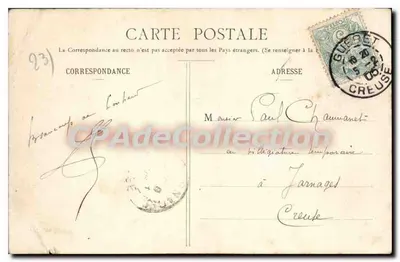 Ruins of Montaigut Castle (Creuse) — A. de Nussac, publisher, Gudent, n°32 — Back