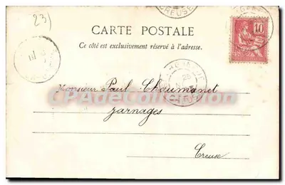 Capela Dupuy em Bourganeuf (Creuse) — editor A. de Nussac, Guéret — número de série não visível — Verso