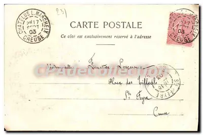 Bourganeuf (Creuse) — Igreja de São Pedro — A. de Nogaret, editor n°148 — Verso