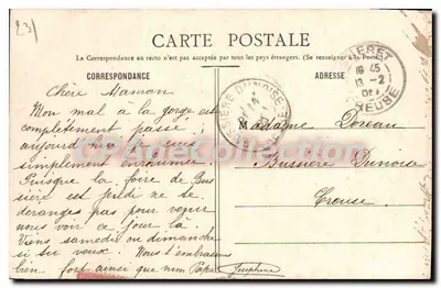 Aleja Lasu Guéréret — widok z kamienia Wolka — A. de Nussac, wyd., Guéréret, nr 217 — Rewers