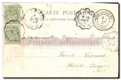 Zamek Montaigut (Creuse) — ruiny zamku wojennego — A. de Nussac, wyd. Ginkret — Rewers