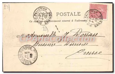 Ponte sobre a Creuse em La Celle-Dunoise — A. de Nussac, editor em Quercy, n° 251 — Verso