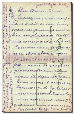 CROZANT — Resti del Vecchio Castello Feudale — PM — Verso