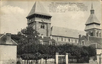 Chambon-sur-Voueize (Creuse) — Igreja de Santa Valéria (Monumento histórico) — Montluçon, n° 804